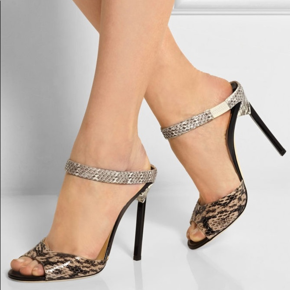 Jimmy Choo Deckle Elaphe Sandals